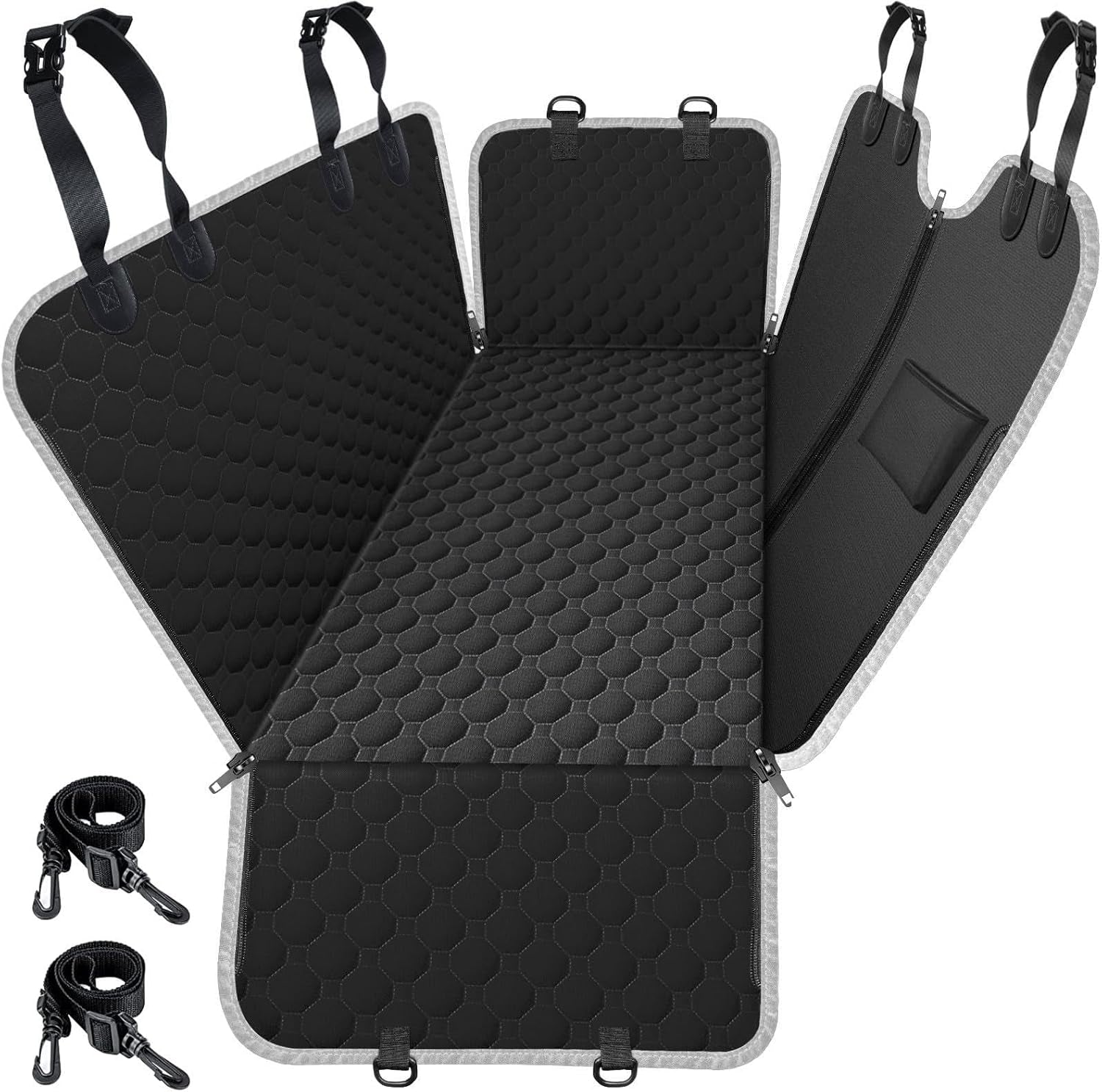 Dog Car Seat Cover for Back Seat, 2026 Upgraded 600D Heavy Duty Waterproof & Scratch-Resistant Dog Hammock for Car, Back Seat Pet Cover