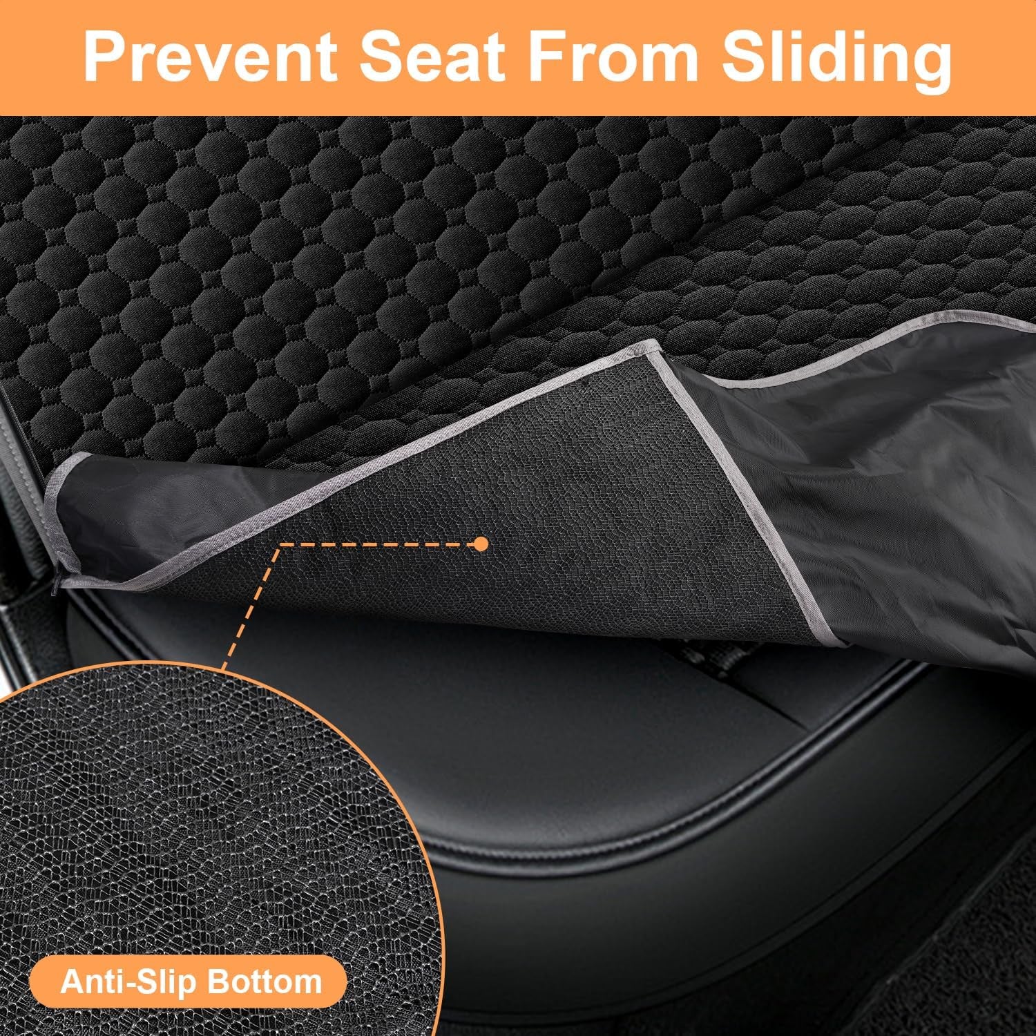 Dog Car Seat Cover for Back Seat, 2026 Upgraded 600D Heavy Duty Waterproof & Scratch-Resistant Dog Hammock for Car, Back Seat Pet Cover