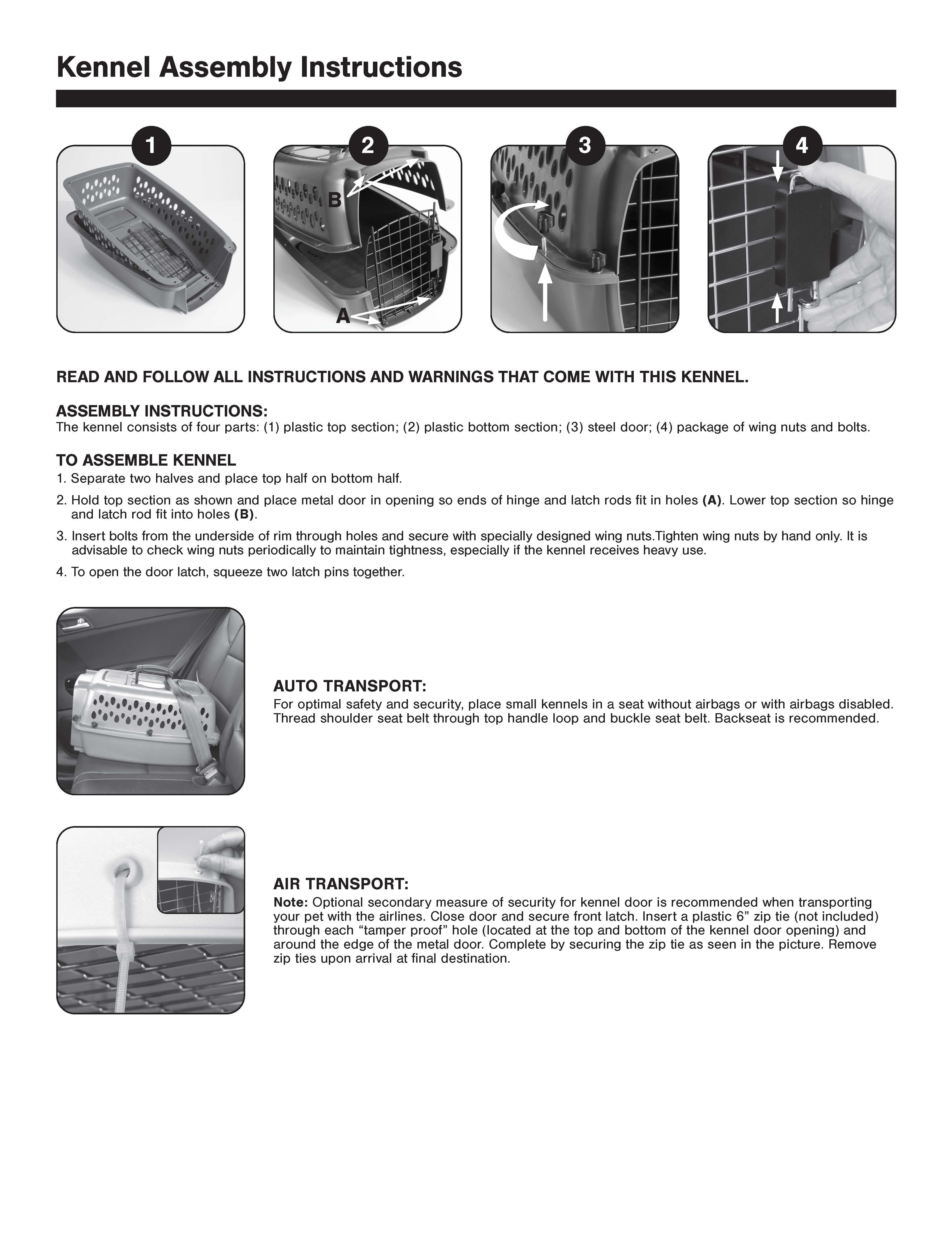 Pet Portable Kennel for Dogs, Hard-Sided Travel Carrier, Durable, Metal Door, Black & Grey, for Pets up to 15 Lbs, 23" L X 15.2" W X 11.8" H
