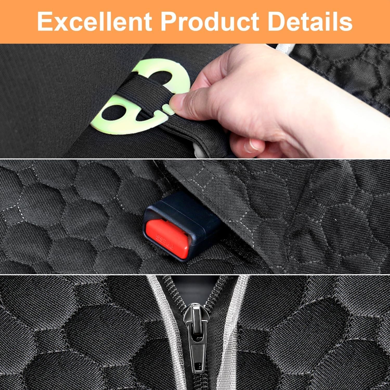 Dog Car Seat Cover for Back Seat, 2026 Upgraded 600D Heavy Duty Waterproof & Scratch-Resistant Dog Hammock for Car, Back Seat Pet Cover
