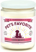 Pet Odor Candle, Clean Burning, Long Lasting Scented Candles with a Natural Fiber Wick and 70 Hour Burn Time, Very Berry