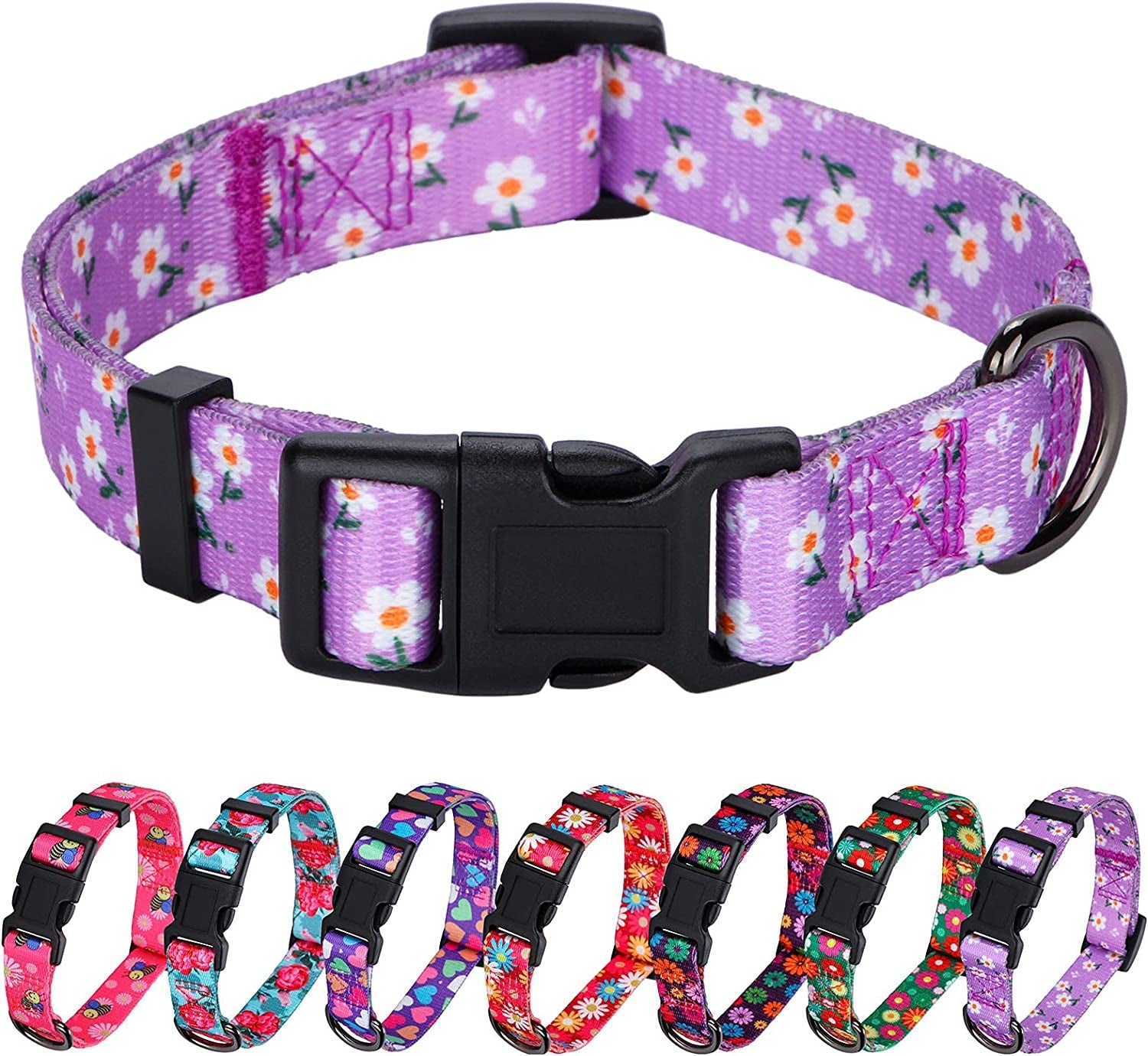 Daisy Girl Dog Collars, Floarl Design for Small Dogs,
