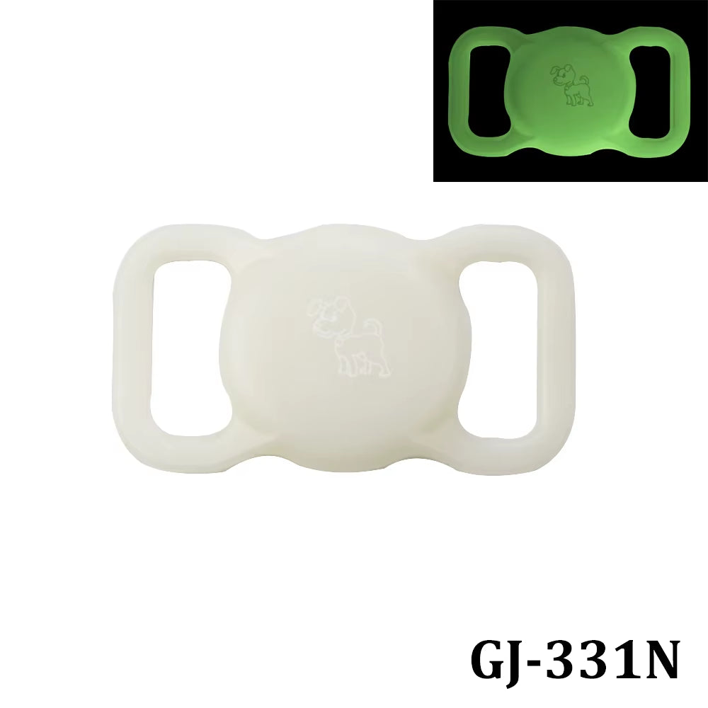 1Pcs Patterned Airtag Silicone Pet Collar anti Loss Cat Dog Locator Color Luminous Protection Apple Tracker Protective Sleeve