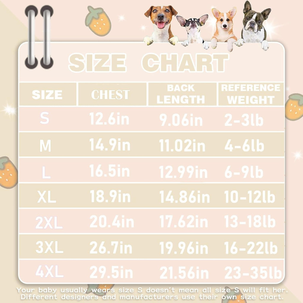 3Pack Dog Clothes for Small Dog Girl